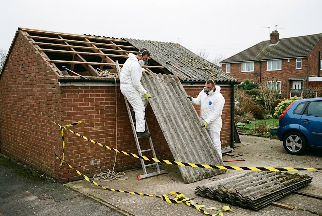 During: roof stripped back